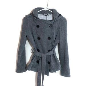 G by Guess Gray Double-Breasted Jacket